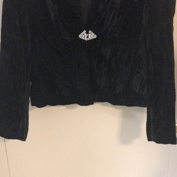 BOB MACKIE Vintage Velvet Jacket BLACK Sz 10 - Picture 3 of 8
